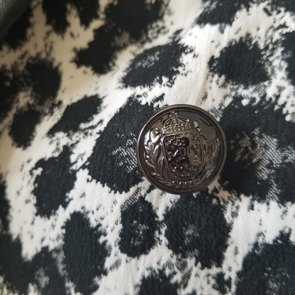 NWT Lane Bryant Leopard Print Blazer Jacket Black & White Womens Plus Sz 22 (2X) - Picture 6 of 11